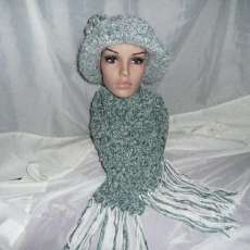 Rolled Brim Hat with Shimmer Scarf Duo