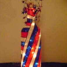 Red White & Blue Crackled