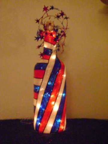 Red White & Blue Crackled