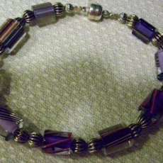 David Christiansen Cane Glass Beaded Bracelet