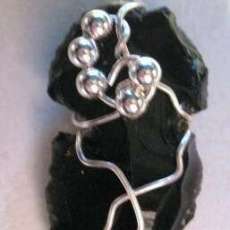 sterling silver wire wrapped pendant