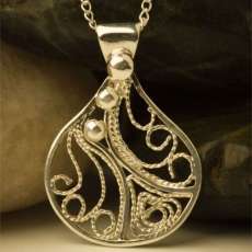 Pear Drop Filigree Pendant