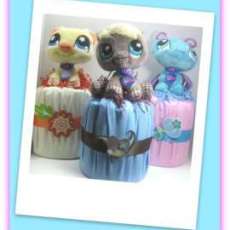 Littlest Pet Shop Diaper Cake
