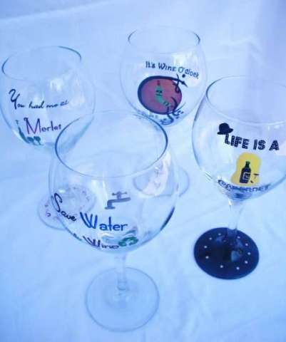 Set Of Four Wine glasses