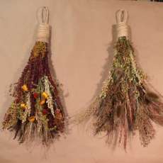 Broom corn hangings