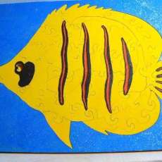 Salt water Angelfish painted puzzle