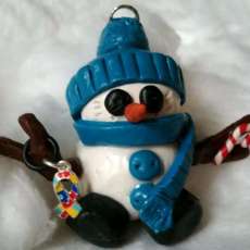 Autism Awareness Snowman "Little Blue"