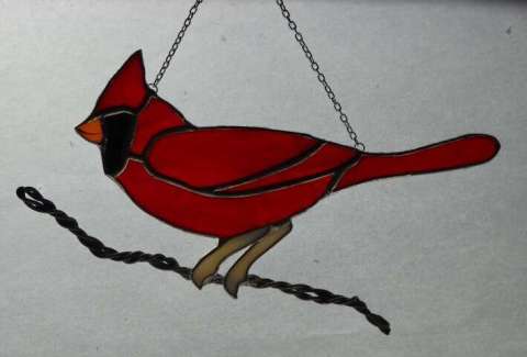 Cardinal Sun Catcher
