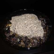 wick rock candle in vase