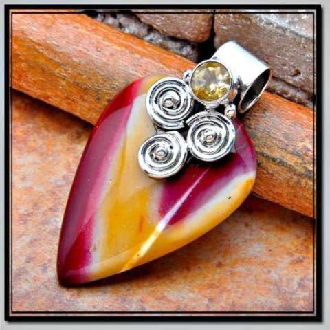 Mookite and Citrine in Sterling Silver