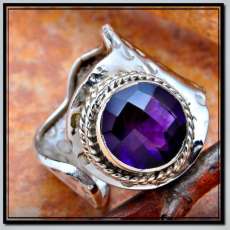 Amethyst Ring in Sterling Silver