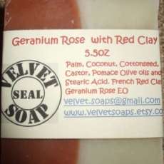 Geranium Rose French Red Clay Soap