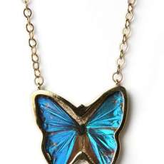 real butterfly necklace