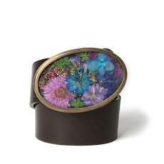 hand made pressed flower belt