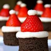 Santa Hat Cupcakes