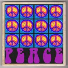 Graphic Original - mounted on Italian ceramic tile, wall hanging