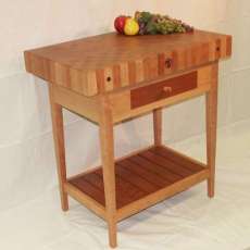Butcher Block Table-Contemporary-Lacewood/Cherry