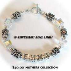 Mother Bracelet - Sterling Silver & Bali Beads