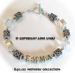 Mother Bracelet - Sterling Silver & Bali Beads