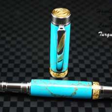Turquoise Stone Rollerball Handmade Pen