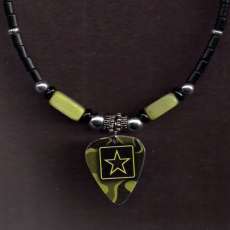 Army Guitar Pick Necklace