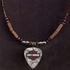 Harley Davidson Guitar Pick Necklace
