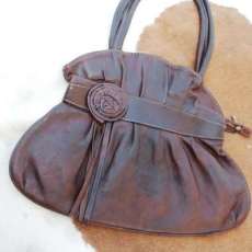 Mahogany Flower Tote