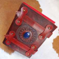 Double Stone Double Buckle Leather Journal