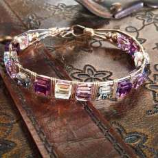 Bangle - Swarovski AB Crystals in Gold Filled