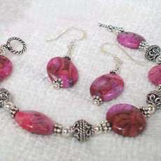 Crazy Lace Agate and Pewter