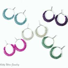 Colorful Viking Knit Hoop Earrings