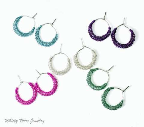 Colorful Viking Knit Hoop Earrings