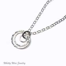 Fused Fine Silver Rings Necklace