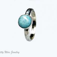 Handmade Silver and Larimar Stone Ring