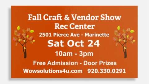 Rec Center Fall Craft & Vendor Show