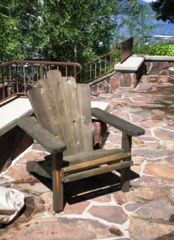 Tom's Adirondack chair in antique gray finish