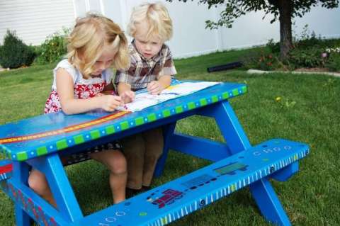 Heidi's Play table in blue by Tom/Merrily