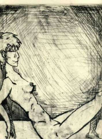 nude with inordinately long legs