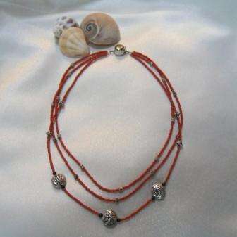 Red Coral & Sterling Silver