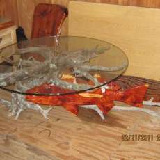 Red Fish Driftwood Table