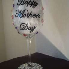 Happy Mothers Day Glass
