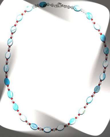 22" Turquoise Shell Necklace