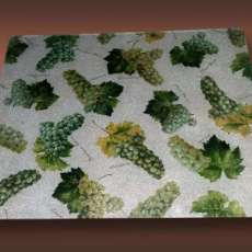 Large Glass Cutting Board Various Grapes Design