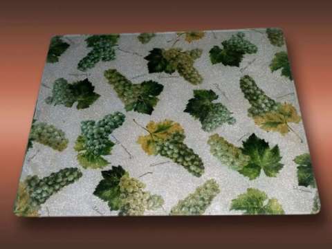 Large Glass Cutting Board Various Grapes Design