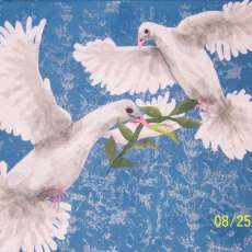 PEACE DOVES 18"x24" on canvas