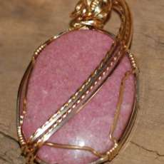 Rhodonite wrapped in 14k GF