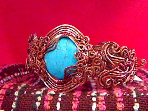 Blue Skys Bangle in Copper