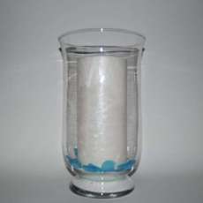 Hand poured pure palm wax candle in Hurricane Glass Vase