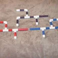 Red, blue, and purple shooters