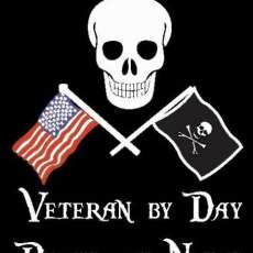 Flask-'Veteran by Day Pirate by Night' 7 oz stainless steel